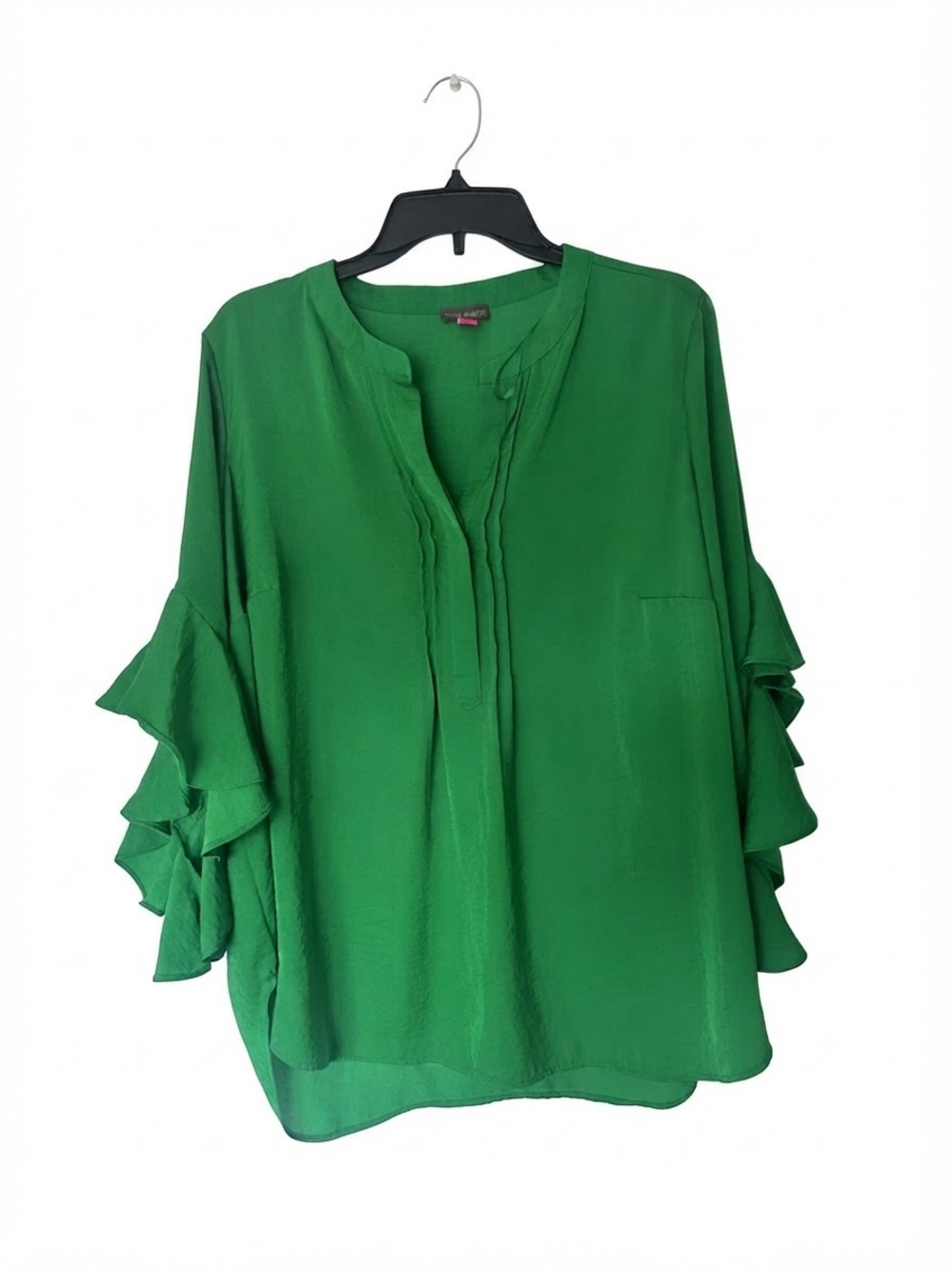 Vince Camuto Emerald Green Ruffle Sleeve Blouse